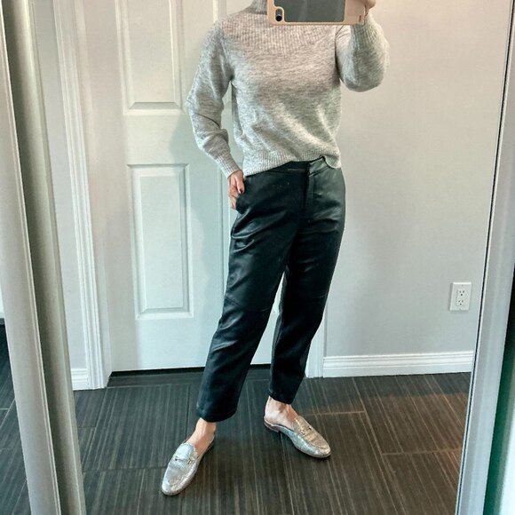 HUDSON black faux leather crop pant (like new) size small - Picture 12 of 12